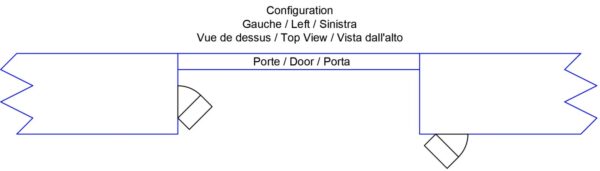 Gauche Visière Interphone Bticino Angle à 45°