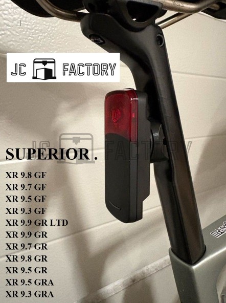 Pour SUPERIOR. XR 9: Support Radar (Garmin Varia / Bryton Gardia / Wahoo Tackr Radar / Mangene / iGPSPORT ...)